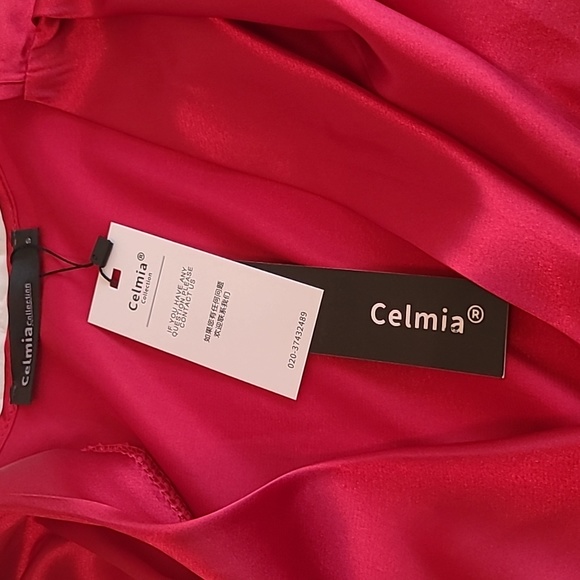 Satin Red Blouse - Picture 3 of 4